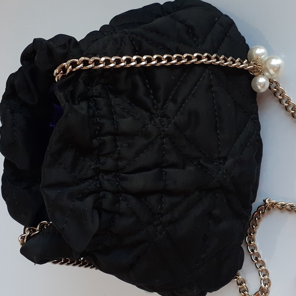 unbranded Handbags - Quilted Black Bag / Purse Crossbody Small